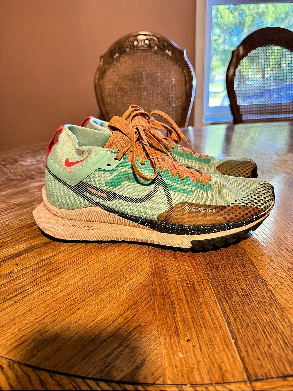 Nike React Pegasus Trail 4 GORE-TEX Trail Shoes Green & Orange US 10